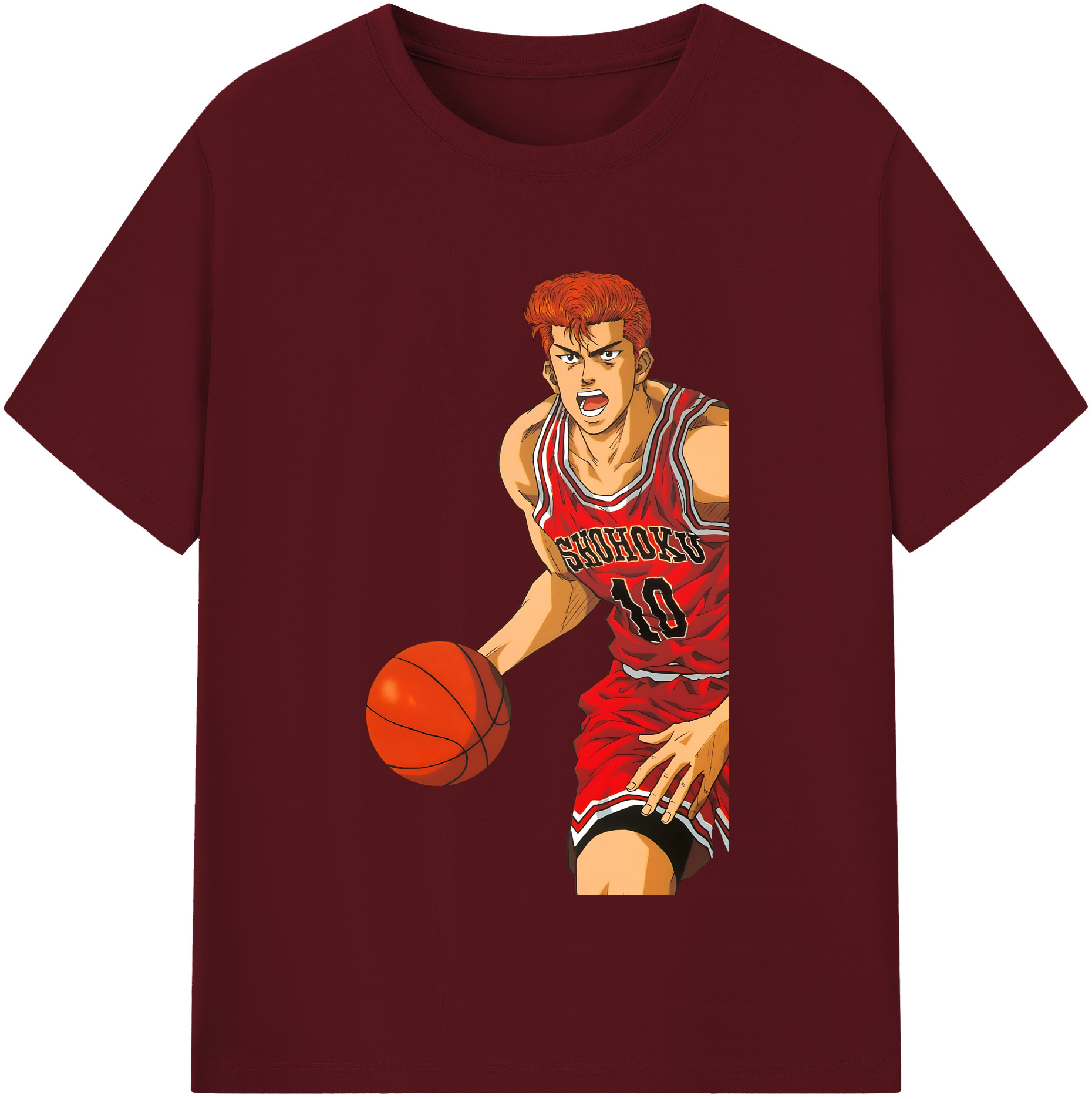 SLAM DUNK／スラムダンク 綿100％半袖Tシャツ（フロントプリント）